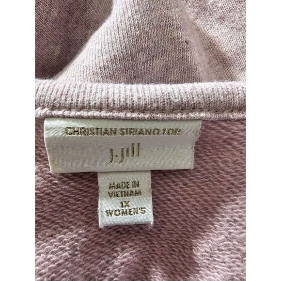 J. Jill Christian Siriano Pop Women’s Tunic Top Pink Ruffle Bell Sleeve 1X - Picture 3 of 6